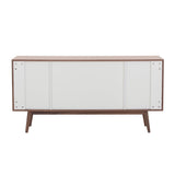 Walnut Modern Sideboard Buffet Cabinet by Blak Hom