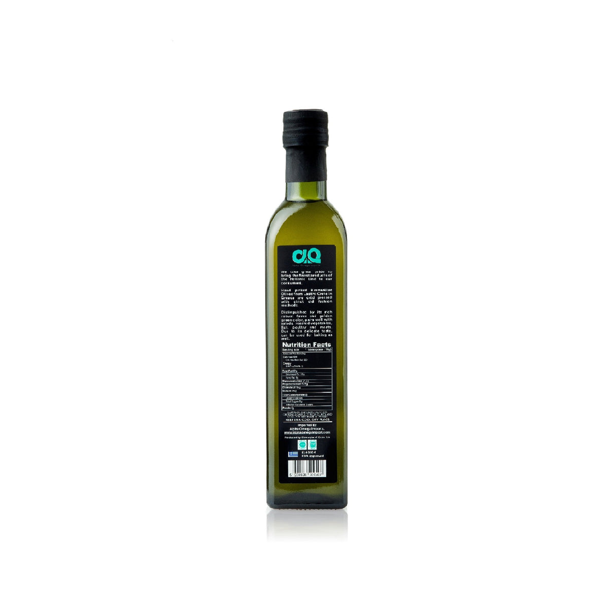 Eliovi Extra Virgin Olive Oil from Greece - Premium Quality, First Cold-Pressed Koroneiki Olives, polyphenol rich olive oil 16.9 Fl. Oz by Alpha Omega Imports