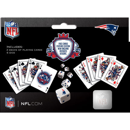 New England Patriots - 2-Pack Playing Cards & Dice Set by MasterPieces Puzzle Company INC