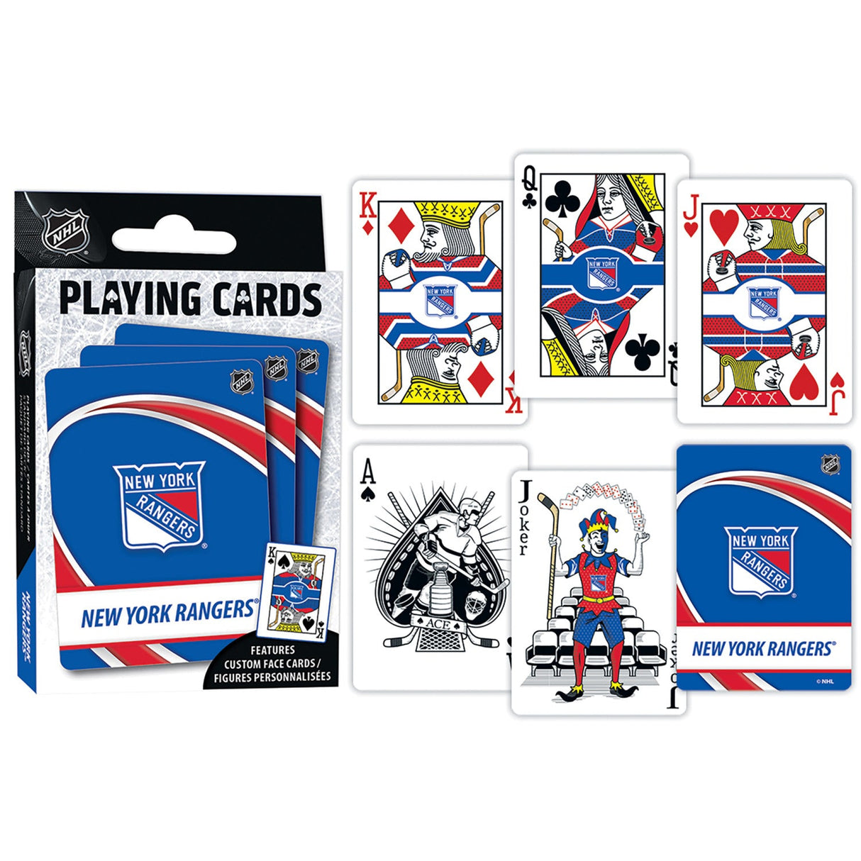 New York Rangers Playing Cards - 54 Card Deck by MasterPieces Puzzle Company INC