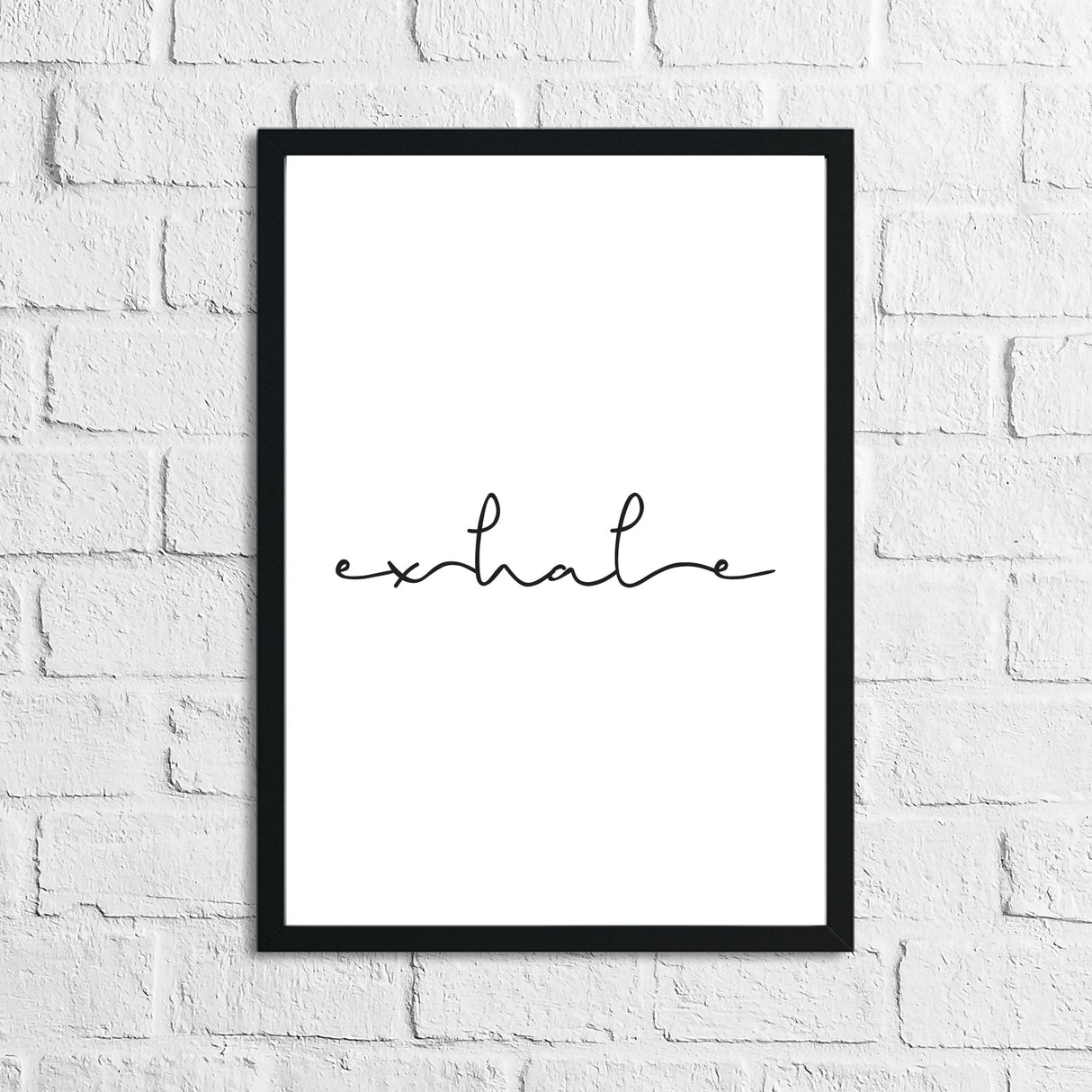 Exhale Pretty Bathroom Bedroom Wall Decor Print by WinsterCreations™ Official Store