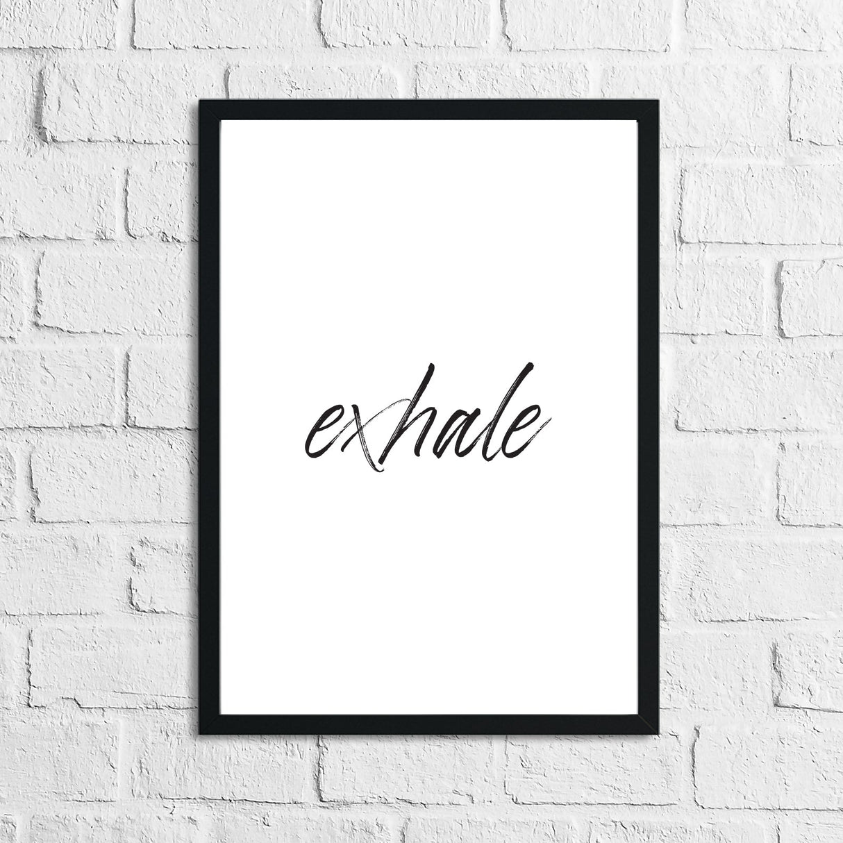 Inhale Exhale Set Of 2 Bedroom Simple Wall Decor Prints by WinsterCreations™ Official Store