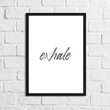 Inhale Exhale Set Of 2 Bedroom Simple Wall Decor Prints by WinsterCreations™ Official Store