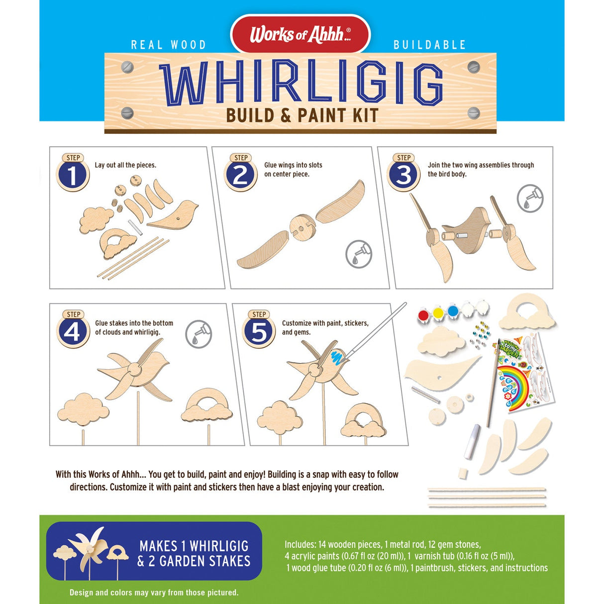 Whirligig Buildable Wood Craft & Paint Kit by MasterPieces Puzzle Company INC