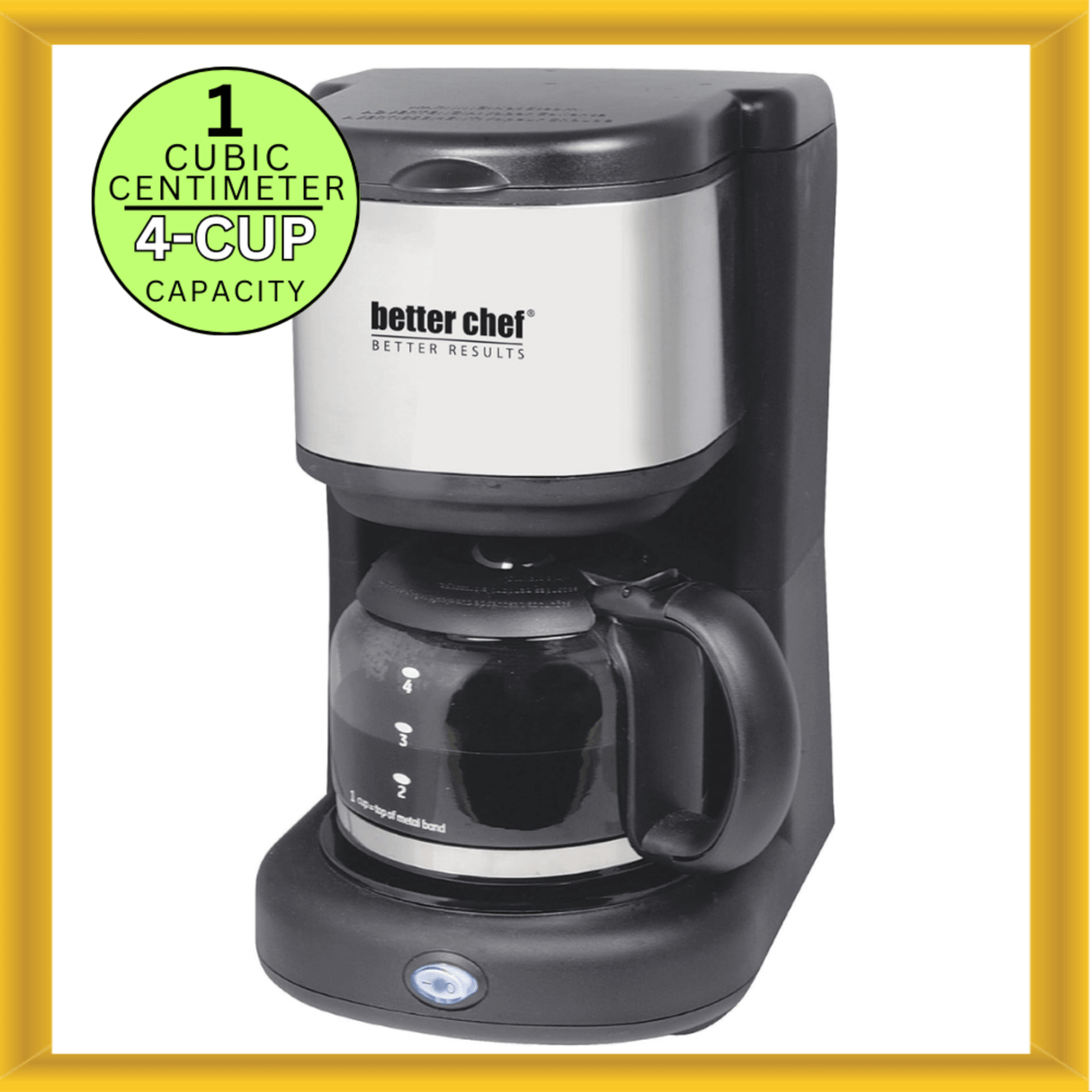 Better Chef 4-Cup Stainless Steel Coffeemaker by Jupiter Gear Home