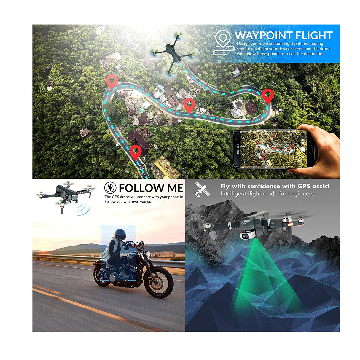 Contixo F35 GPS Drone with 4K UHD Camera by Contixo