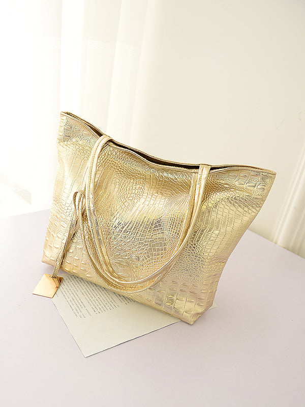 Original Solid Color Shiny Tote Bag by migunica