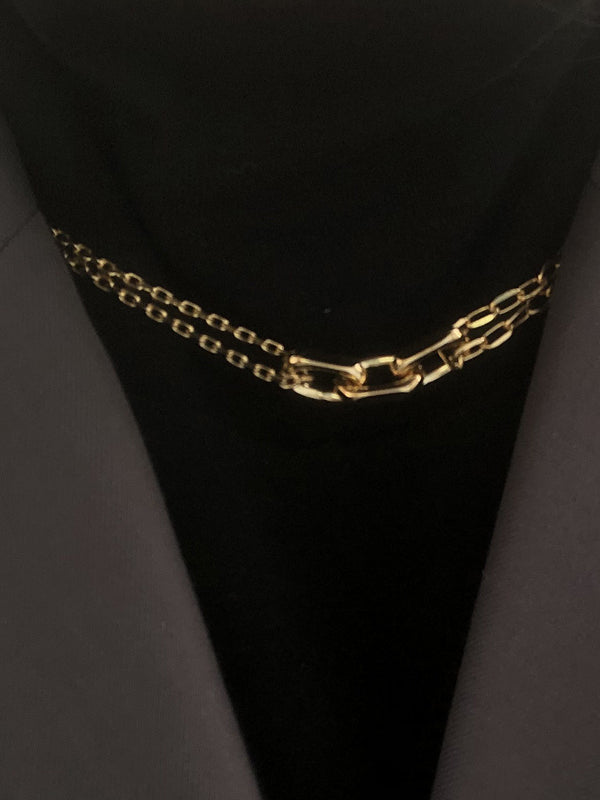 Chains Double Layered Necklaces Accessories by migunica