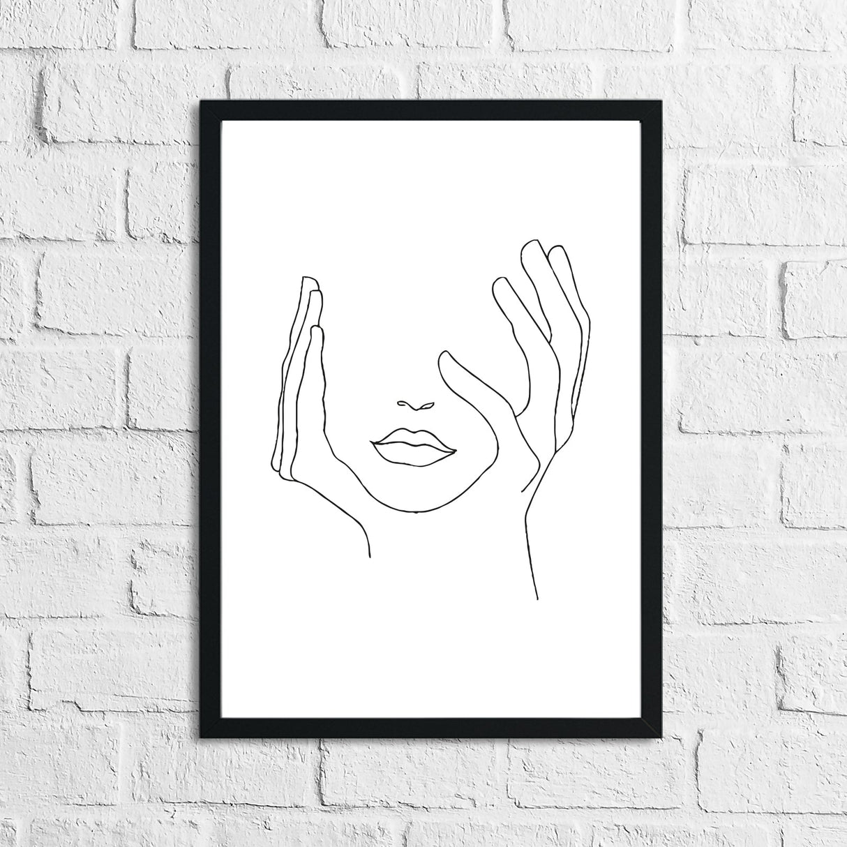 Women's Face Line Work Bathroom Bedroom Dressing Room Wall Decor Print by WinsterCreations™ Official Store