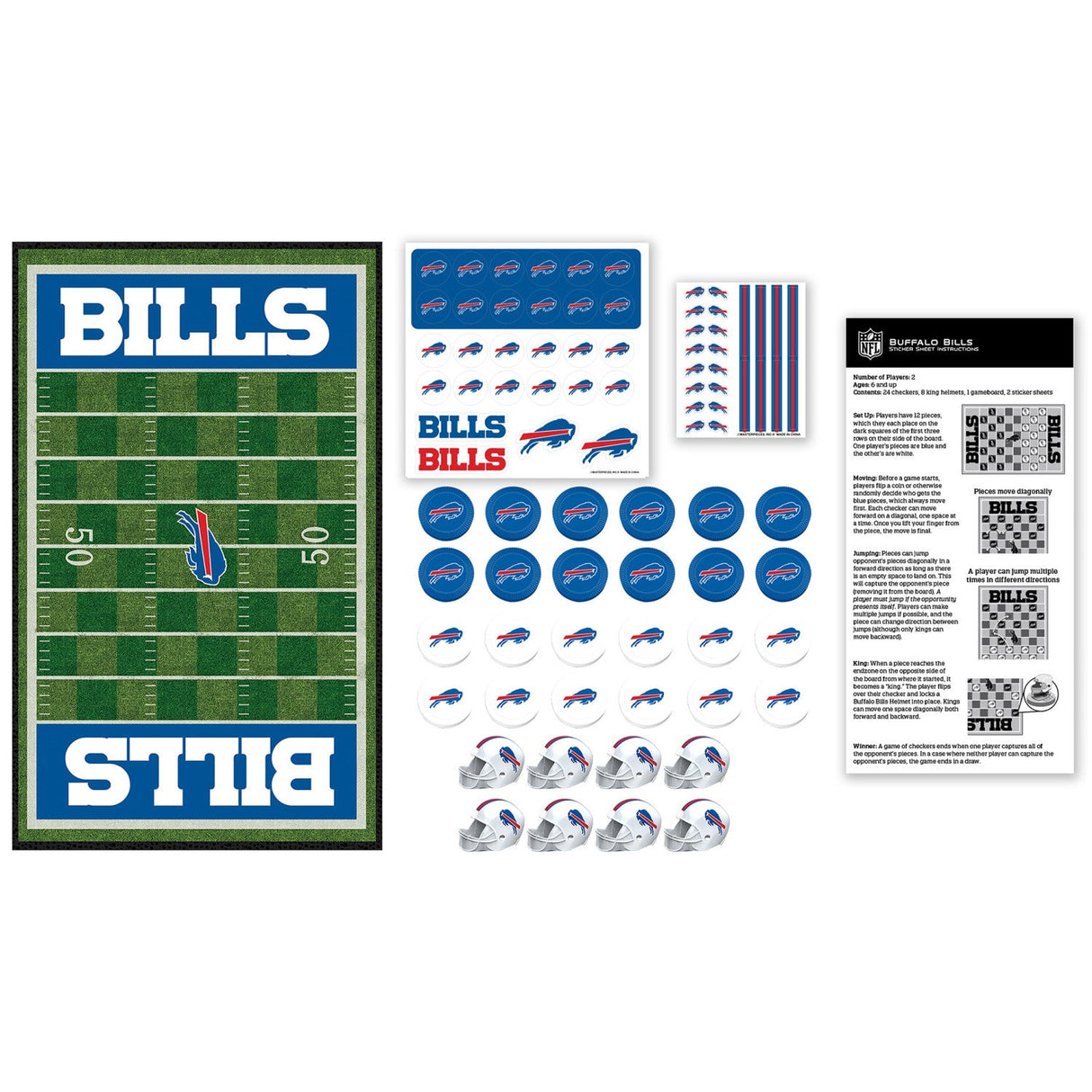 Buffalo Bills Checkers Board Game by MasterPieces Puzzle Company INC