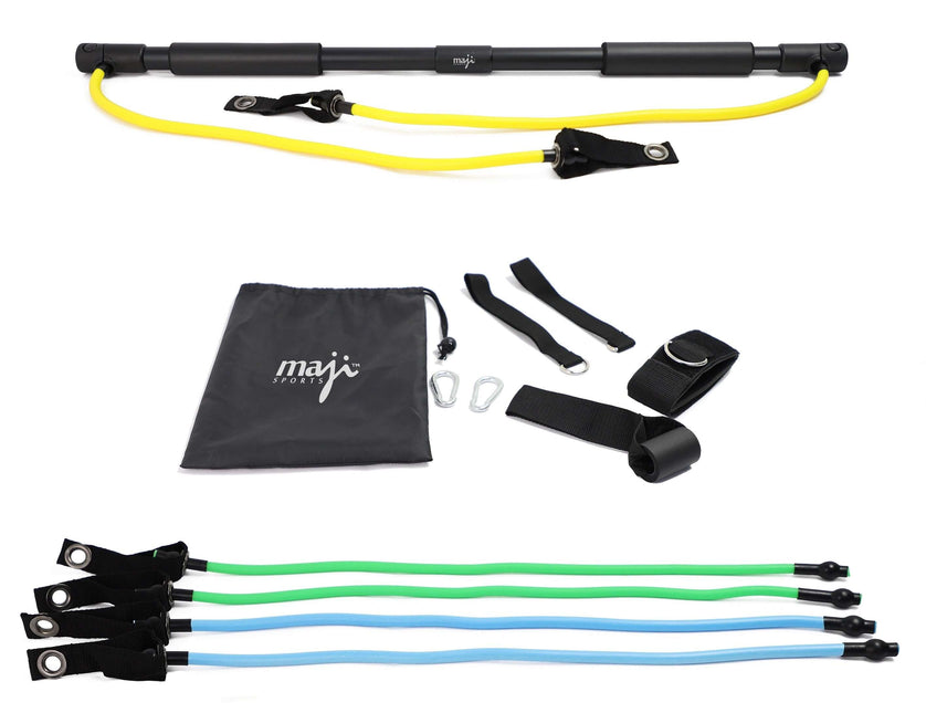 Portable Exercise Bar with Resistance Bands by Jupiter Gear