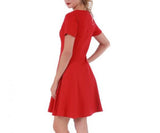 InstantFigure Short V-neck Panel dress w/flared skirt 16808M by InstantFigure INC