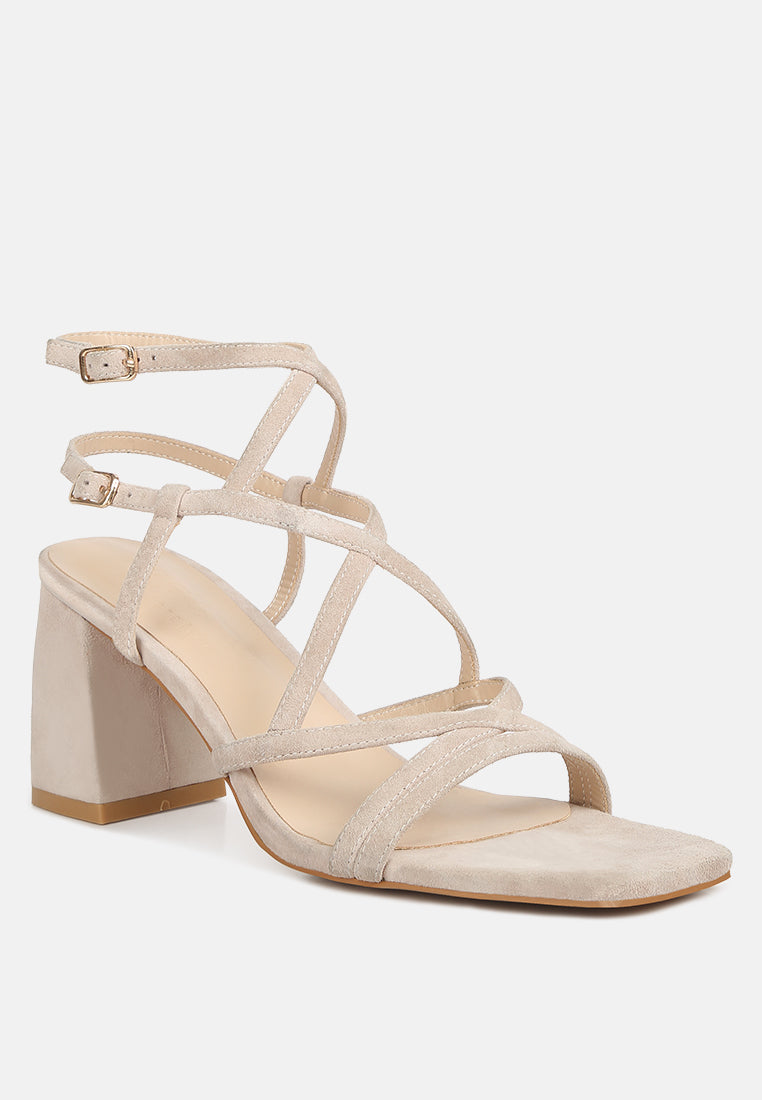 fiorella strappy block heel sandals by London Rag