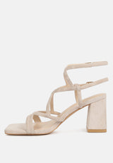 fiorella strappy block heel sandals by London Rag