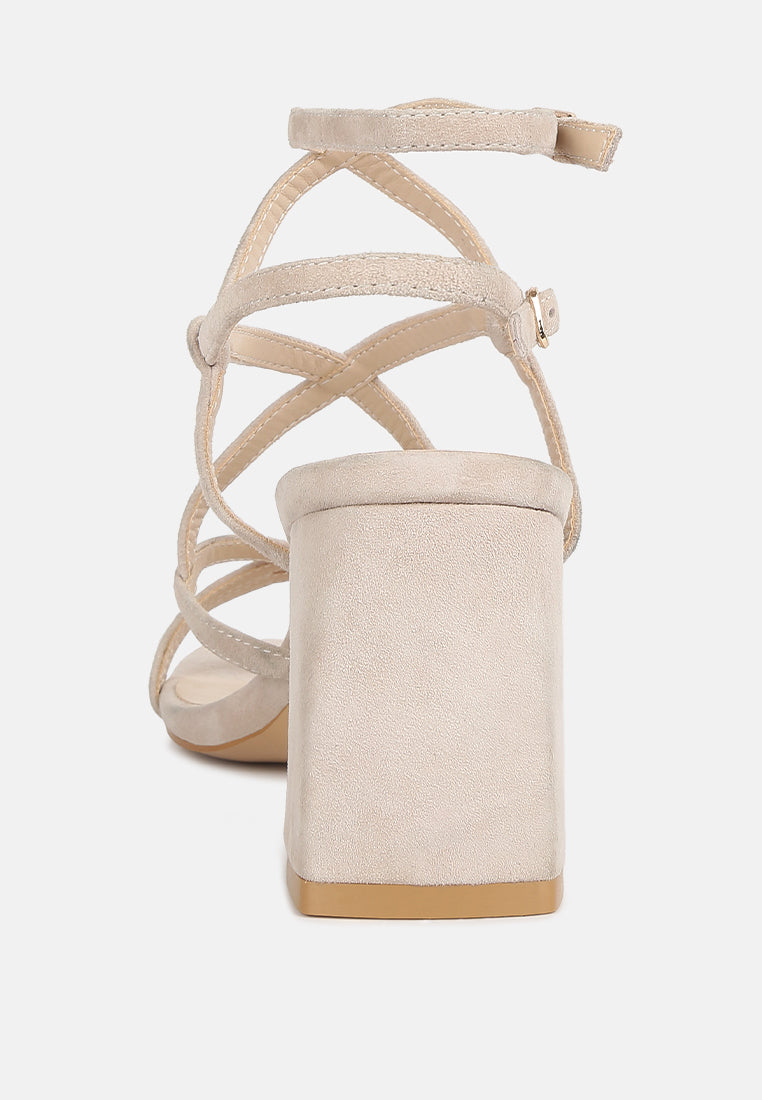 fiorella strappy block heel sandals by London Rag