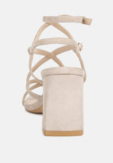 fiorella strappy block heel sandals by London Rag