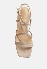 fiorella strappy block heel sandals by London Rag