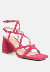 fiorella strappy block heel sandals by London Rag