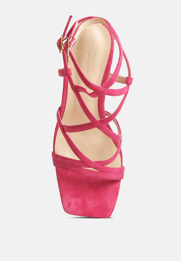 fiorella strappy block heel sandals by London Rag