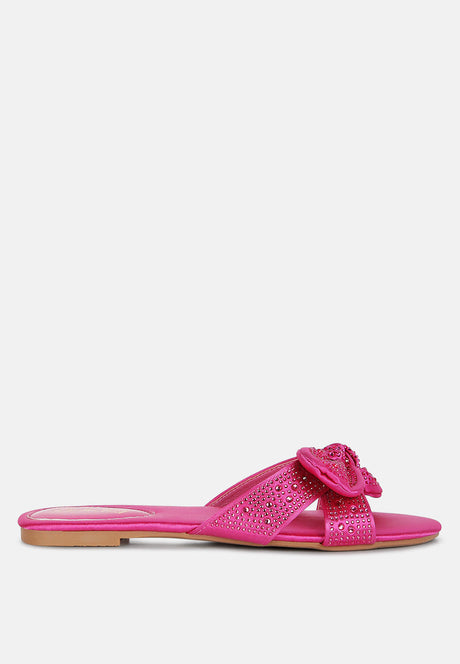 fleurette bow flat sandals by London Rag