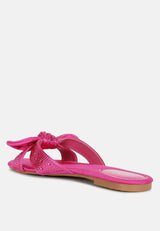 fleurette bow flat sandals by London Rag