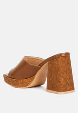 flexes flared block heel sandals by London Rag