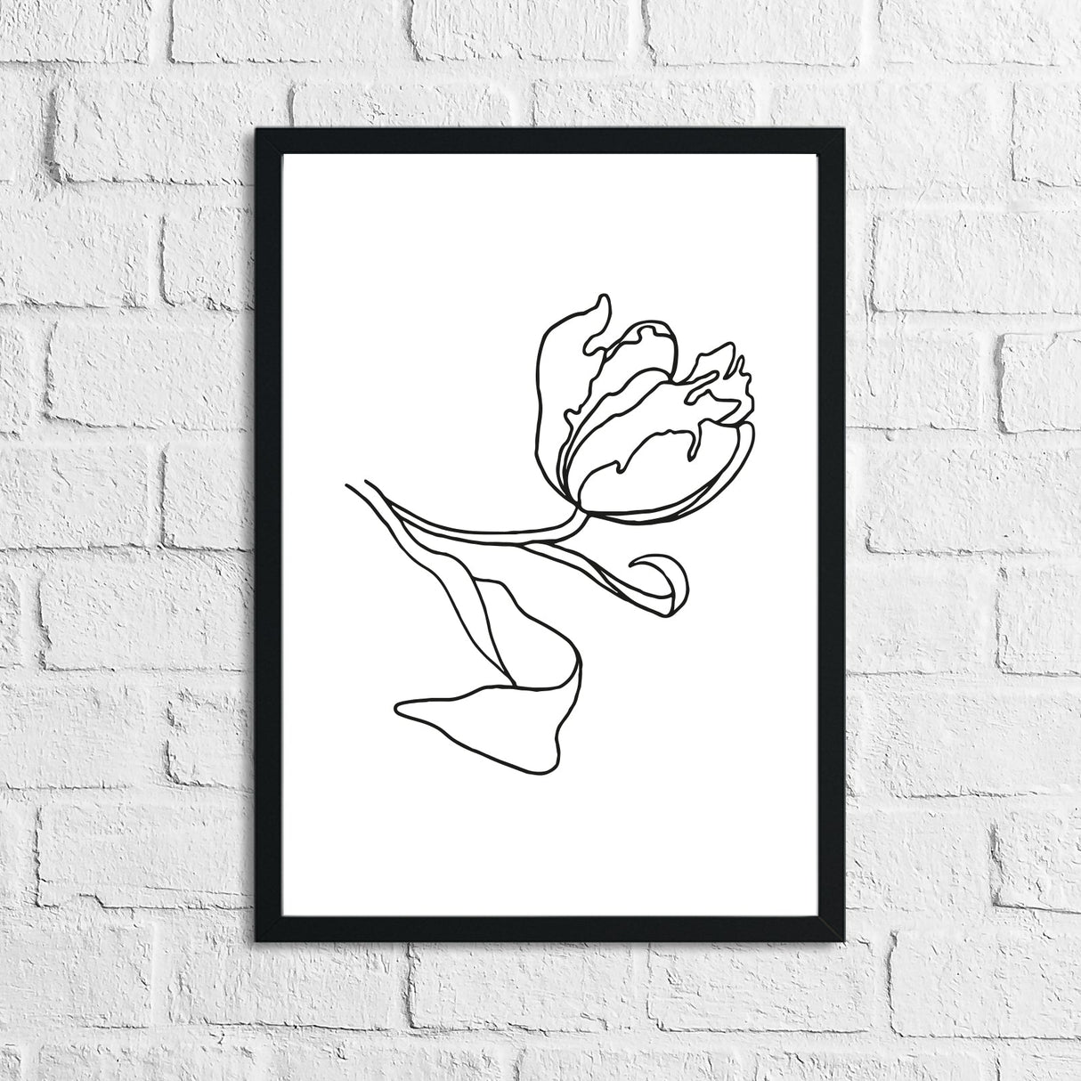 Flower 1 Simple Line Work Bedroom Wall Decor Print by WinsterCreations™ Official Store