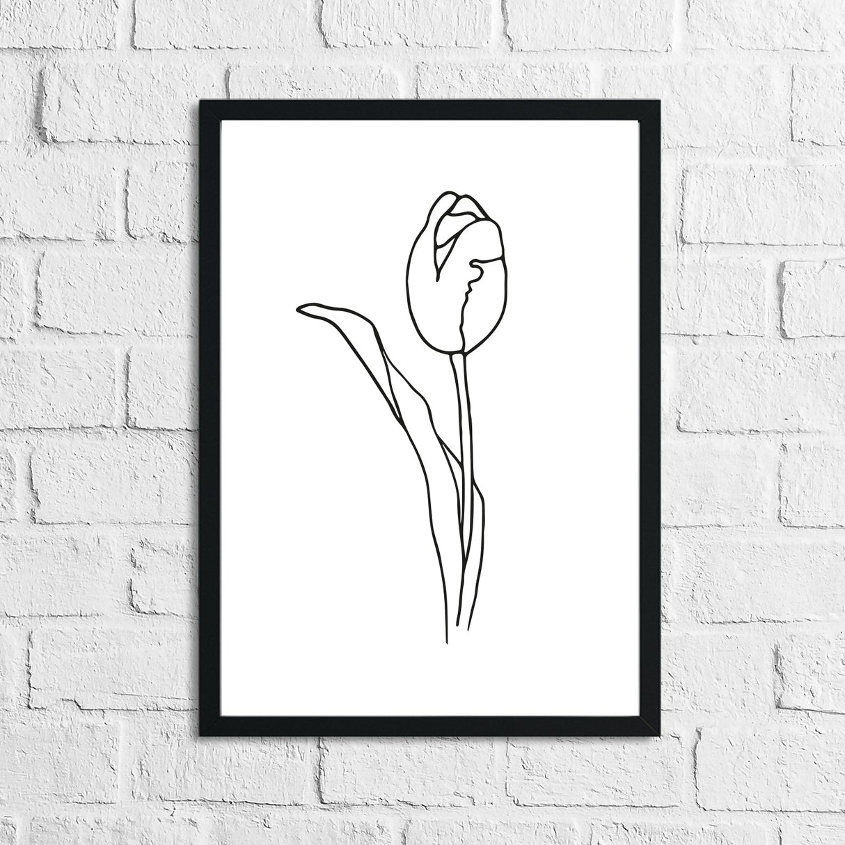 Flower 4 Simple Line Work Bedroom Wall Decor Print by WinsterCreations™ Official Store