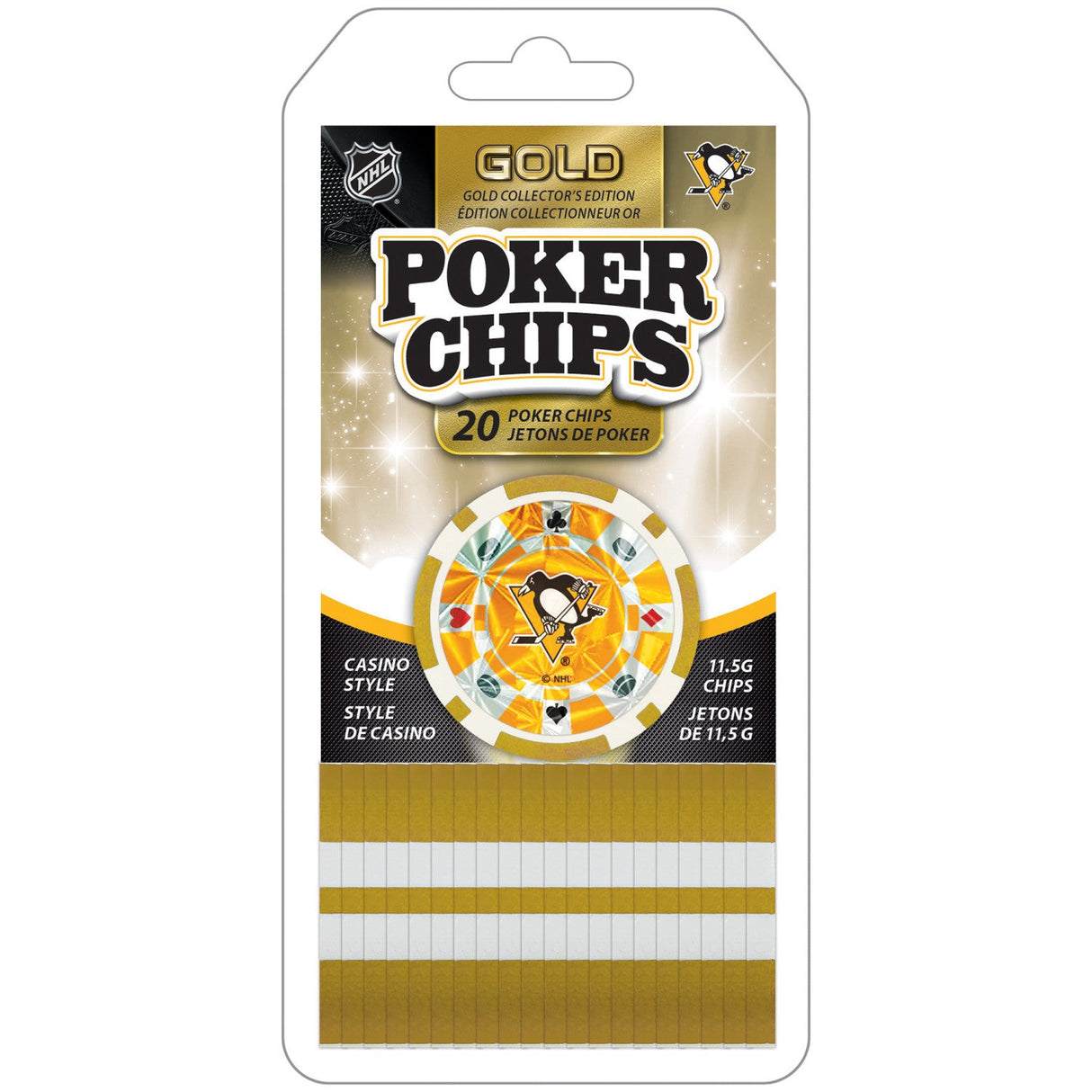 Pittsburgh Penguins 20 Piece Poker Chips by MasterPieces Puzzle Company INC