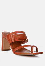 follow me mid block heel sandals by London Rag