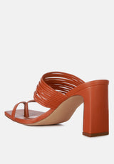 follow me mid block heel sandals by London Rag