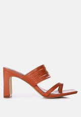 follow me mid block heel sandals by London Rag