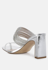 follow me mid block heel sandals by London Rag