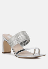 follow me mid block heel sandals by London Rag