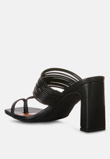 follow me mid block heel sandals by London Rag