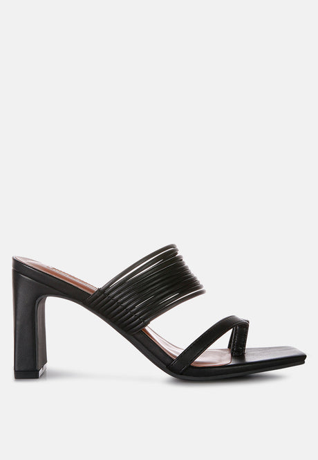 follow me mid block heel sandals by London Rag