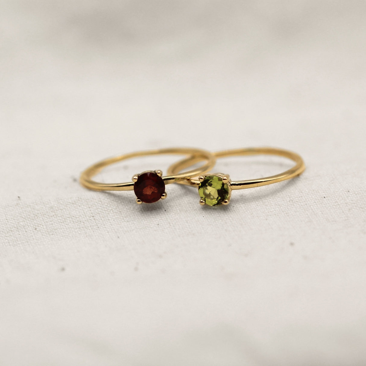 14k January Garnet Birthstone Gold Ring by VicStoneNYC Fine Jewelry