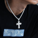 Forever Love Cross Pendant White Gold Plated by Bling Proud | Urban Jewelry Online Store