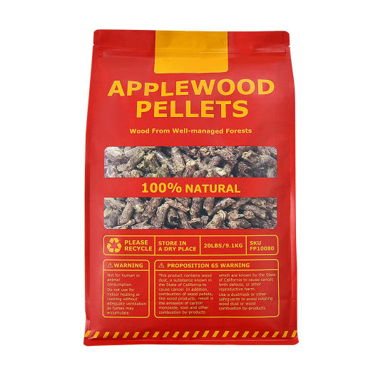 20 Pounds Apple Wood Pellets 100% All-Natural for Pellet Grills