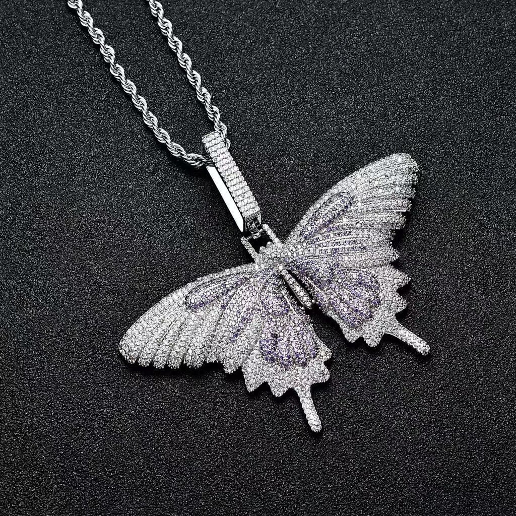 Fully Iced Out Diamond Big Butterfly Pendant by Bling Proud | Urban Jewelry Online Store