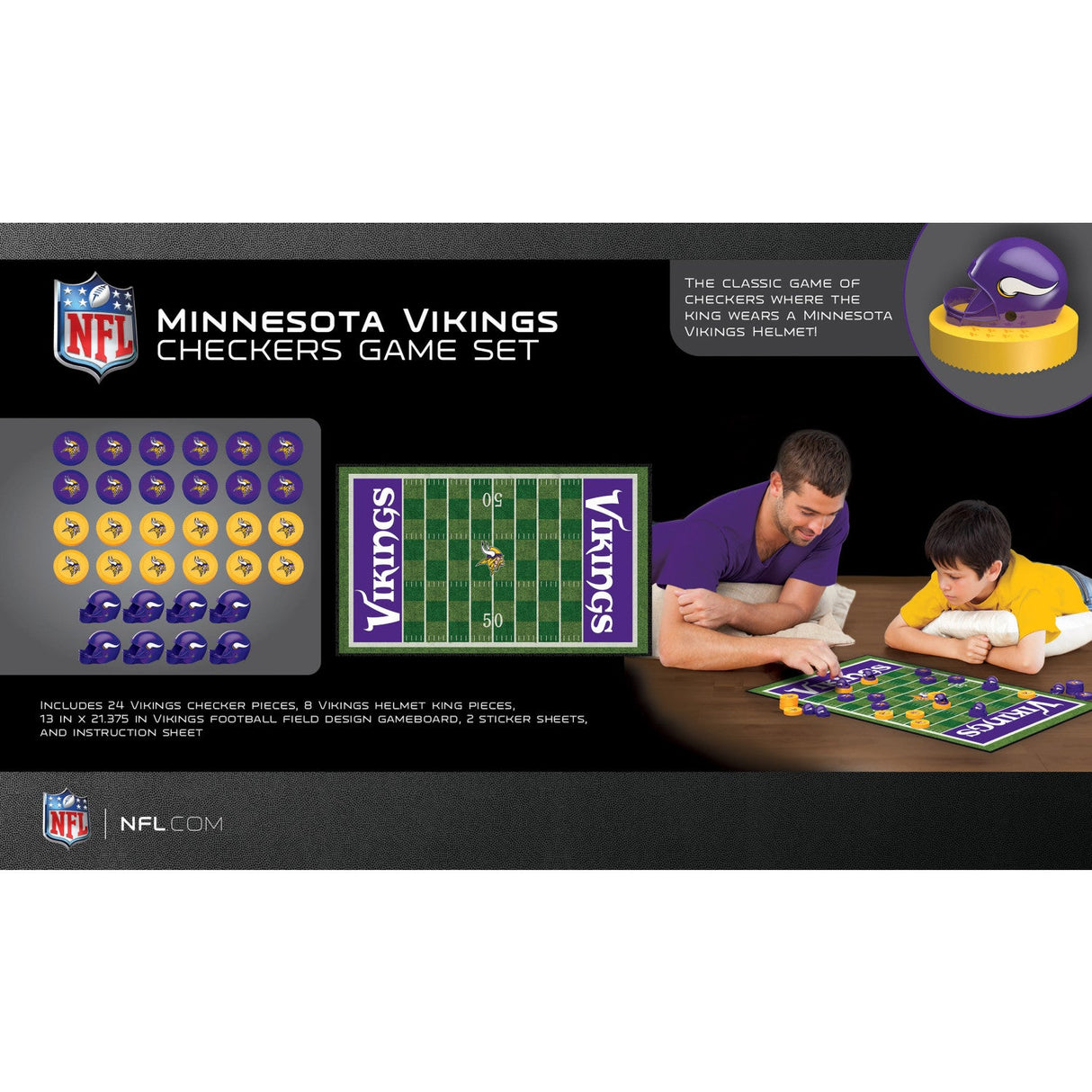 Minnesota Vikings Checkers Board Game by MasterPieces Puzzle Company INC