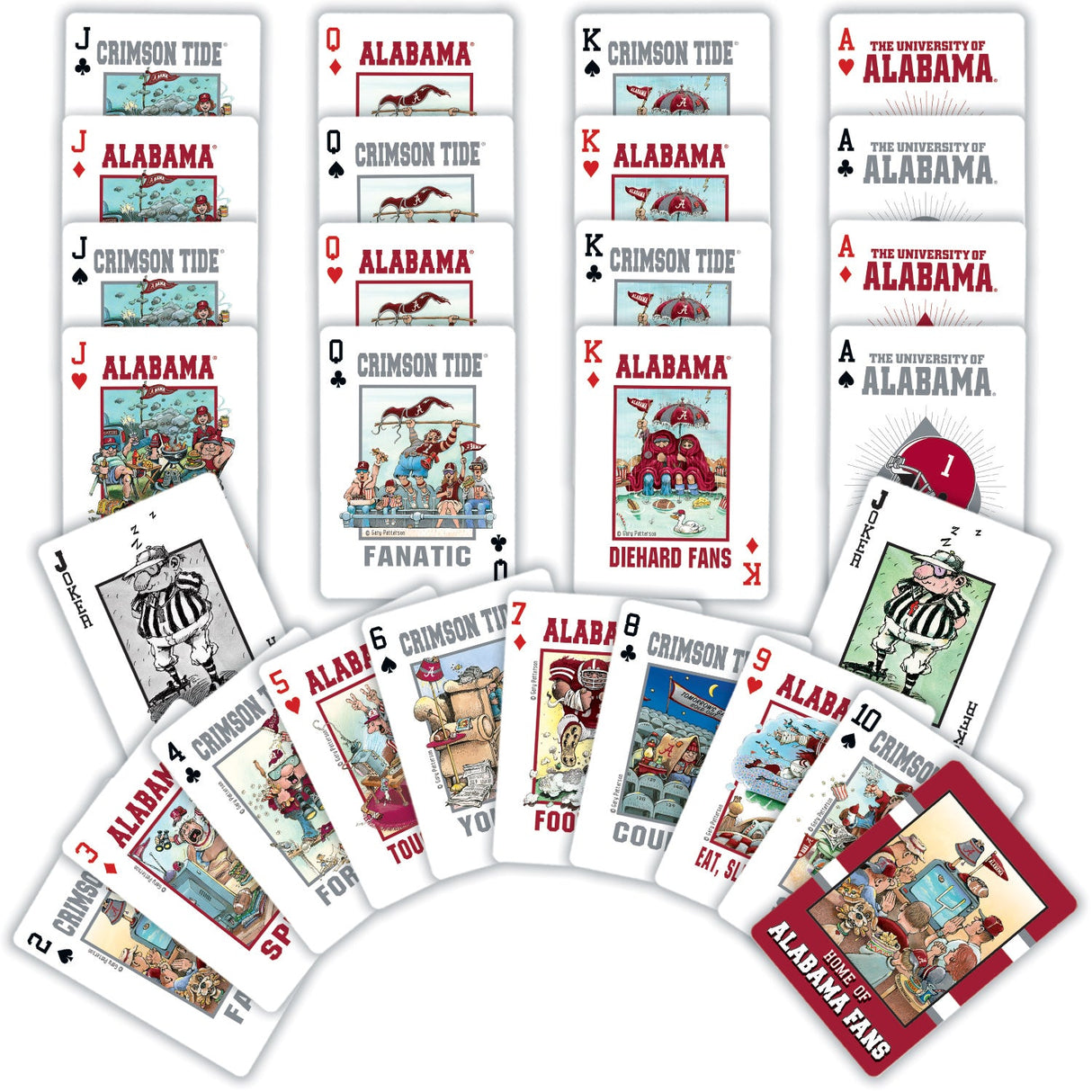 Alabama Crimson Tide Fan Deck Playing Cards - 54 Card Deck by MasterPieces Puzzle Company INC