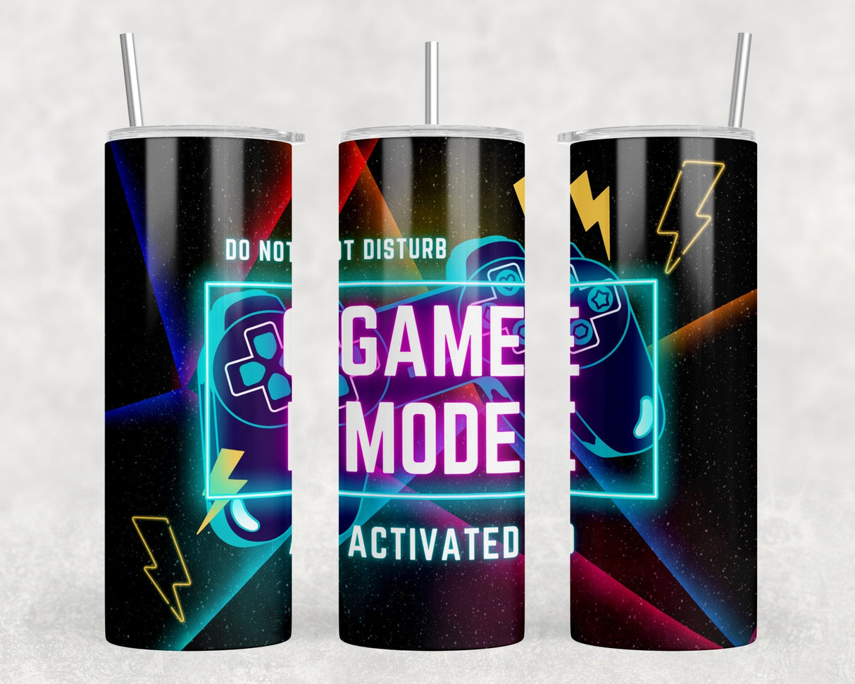 Game Mode Activated|Skinny Tumbler|Optional Bluetooth Speaker| Speaker Color Varies by Rowdy Ridge Co