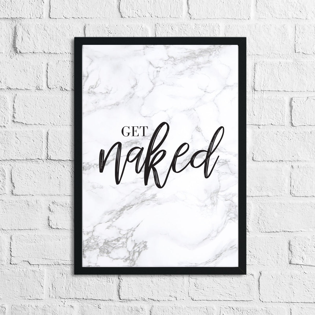 Get Naked Marble Bathroom Wall Decor Print (With Or Without Marble) by WinsterCreations™ Official Store