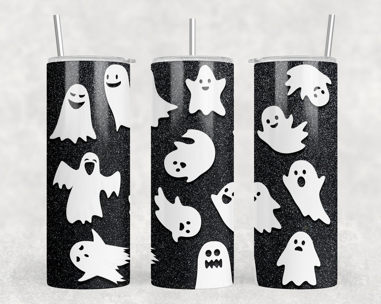 Ghosts - 20 oz Steel Skinny Tumbler - Optional Blue Tooth Speaker - Speaker Color will Vary by Rowdy Ridge Co