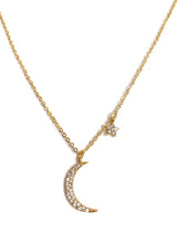 Gold Moon and Star Necklace for Women by Hollywood Sensation®