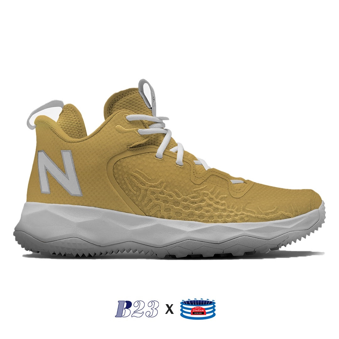 "Gold" New Balance FreezeLX v3 Turf Shoes by Stadium Custom Kicks