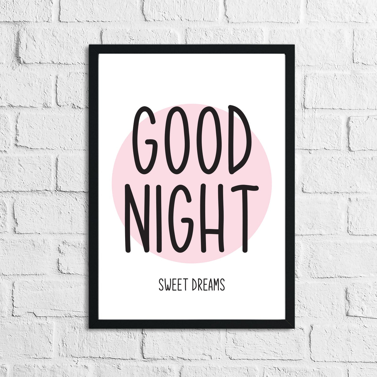 Goodnight Sweet Dreams Pink Children's Teenager Room Wall Decor Print by WinsterCreations™ Official Store