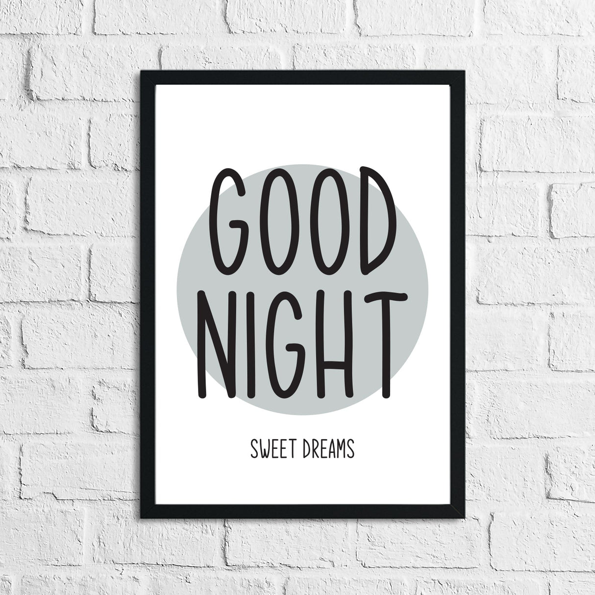 Goodnight Sweet Dreams Grey Children's Teenager Room Wall Decor Print by WinsterCreations™ Official Store