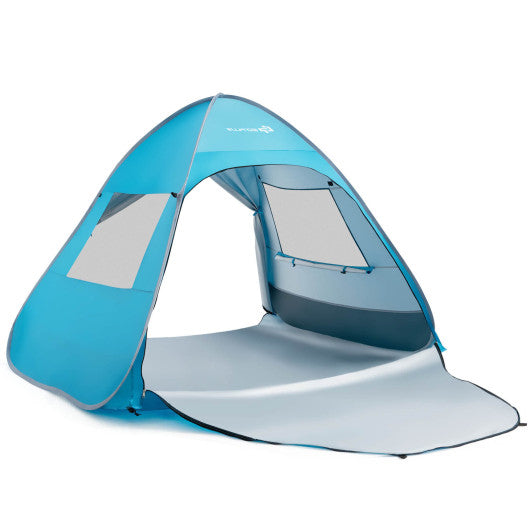 Automatic Pop-up Beach Tent with Carrying Bag-Blue